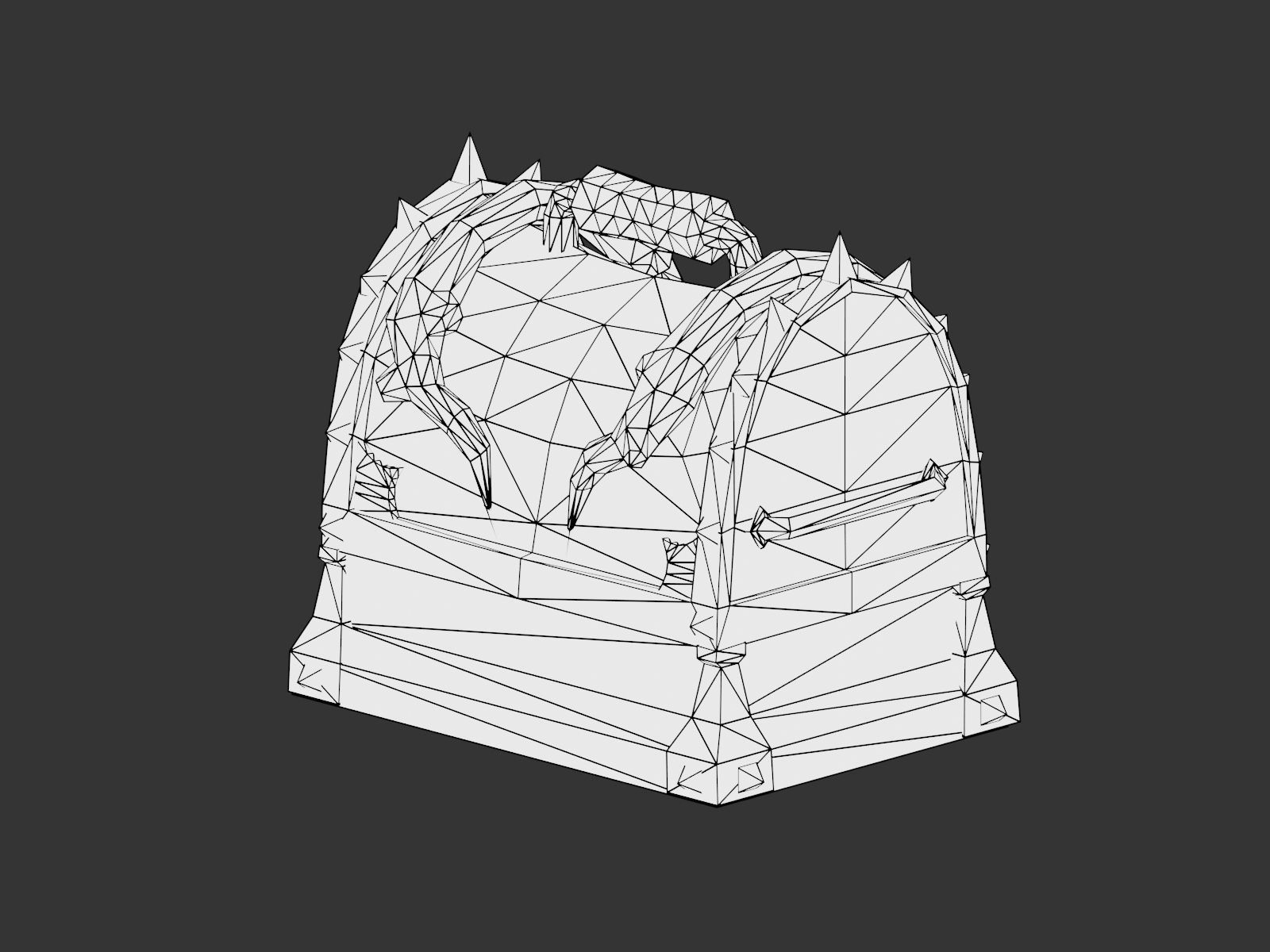 Stylized Treasure Chest Handpaint Low-poly 3D model_8