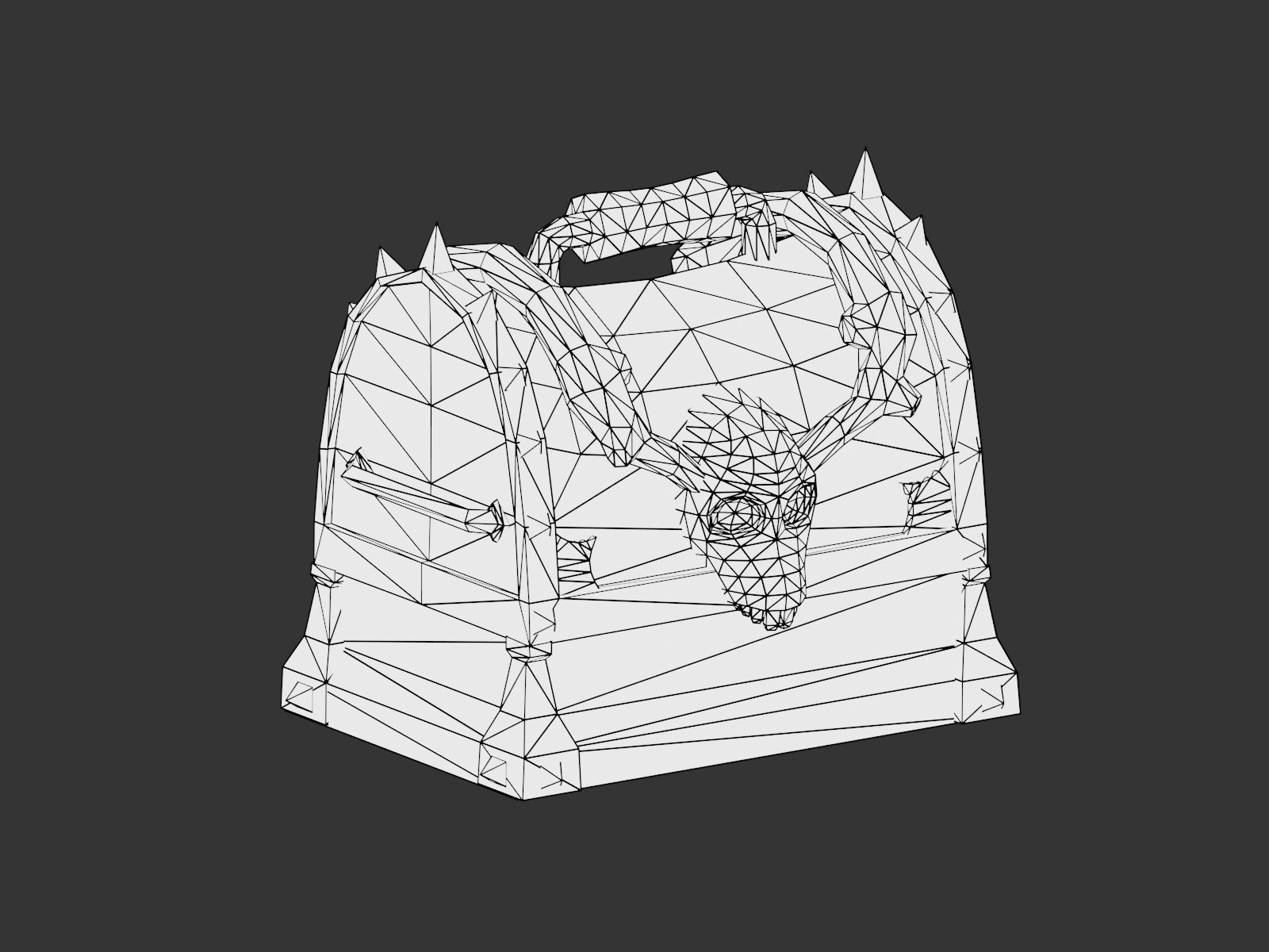 Stylized Treasure Chest Handpaint Low-poly 3D model_9