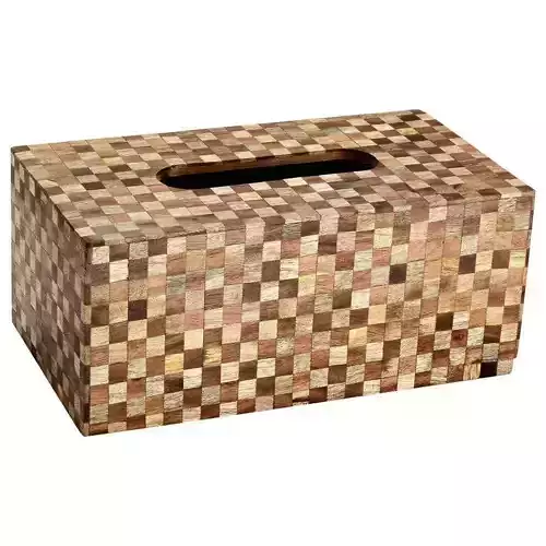 Jimenez Checkered Tissue Box Cover