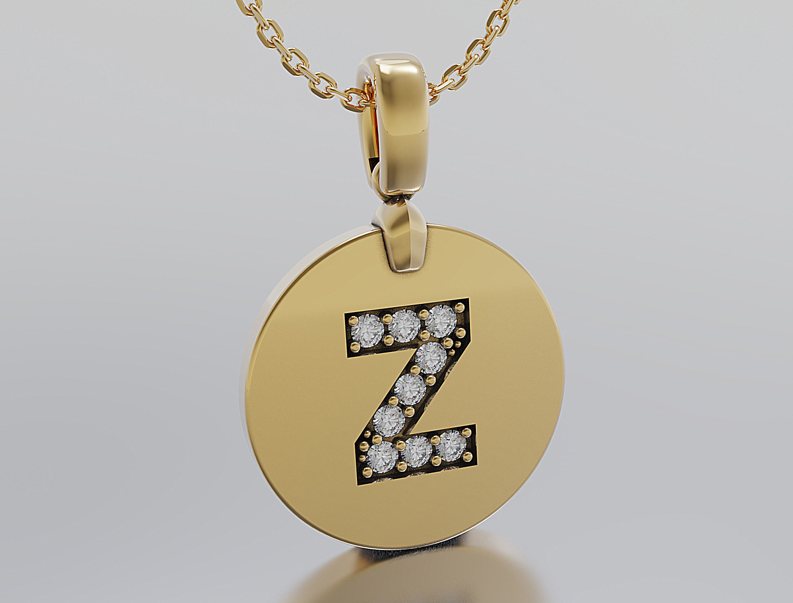Letters Pendant Alphabets 3D print model_1