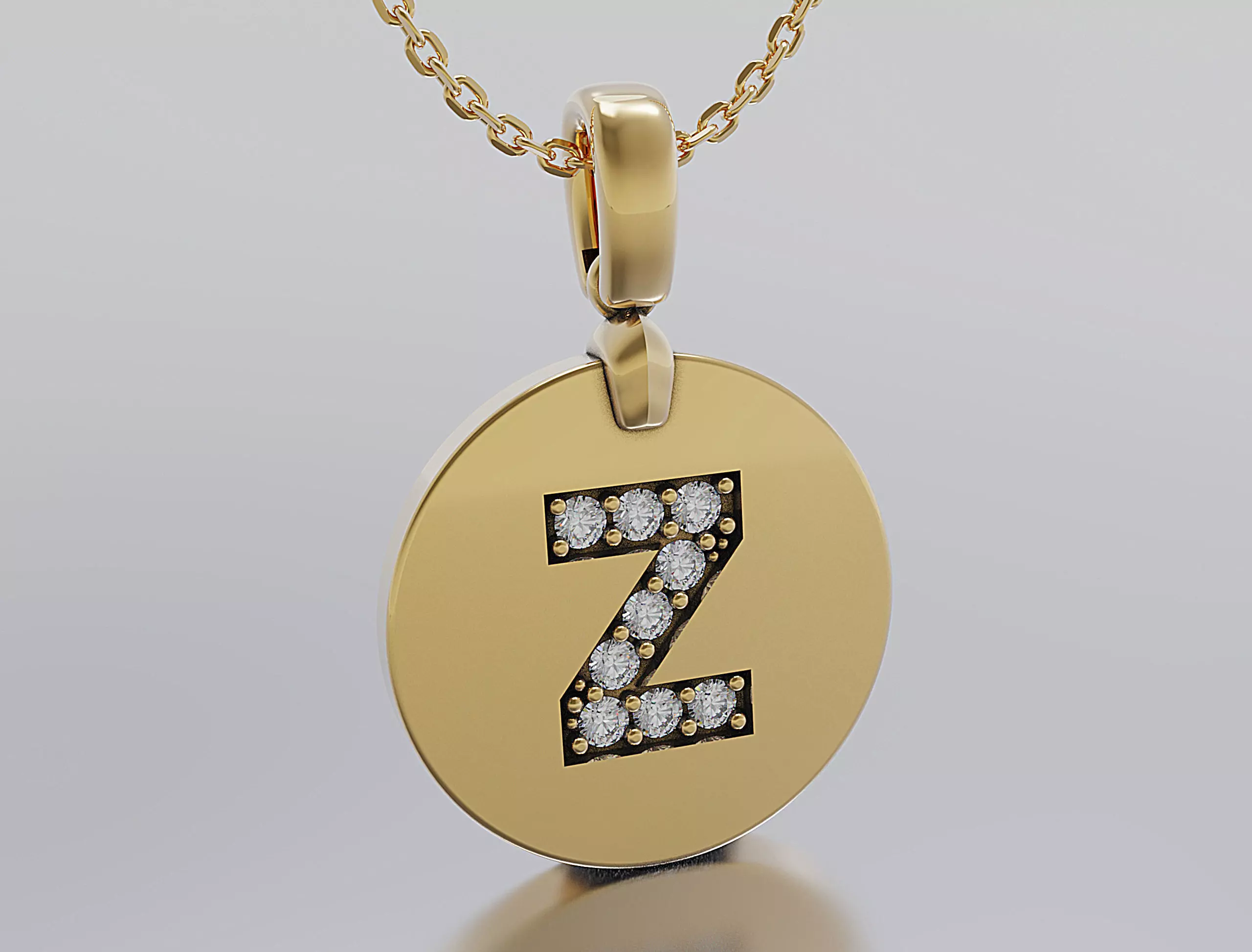 Letters Pendant Alphabets 3D print model_0