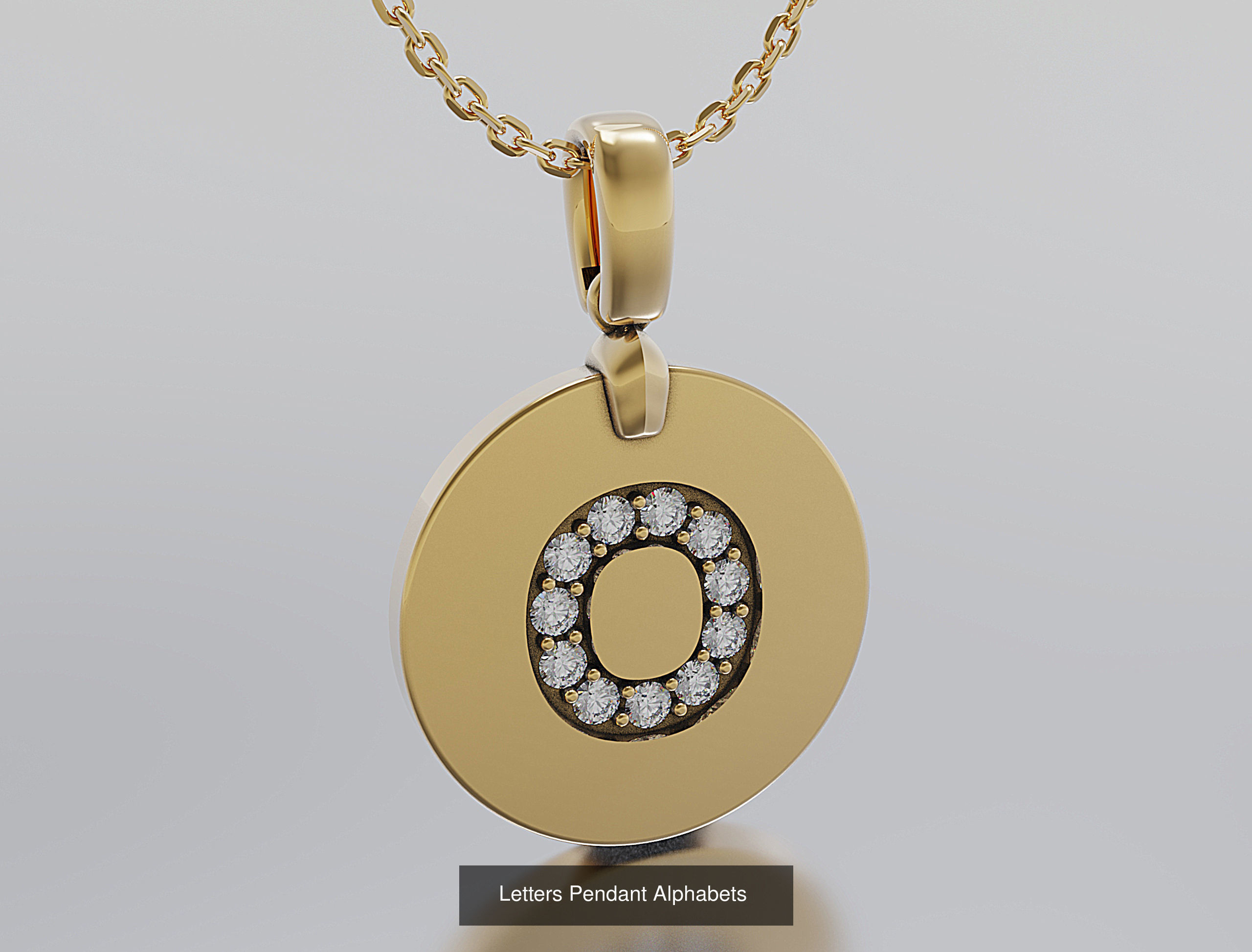 Letters Pendant Alphabets  3D Model Collection_32