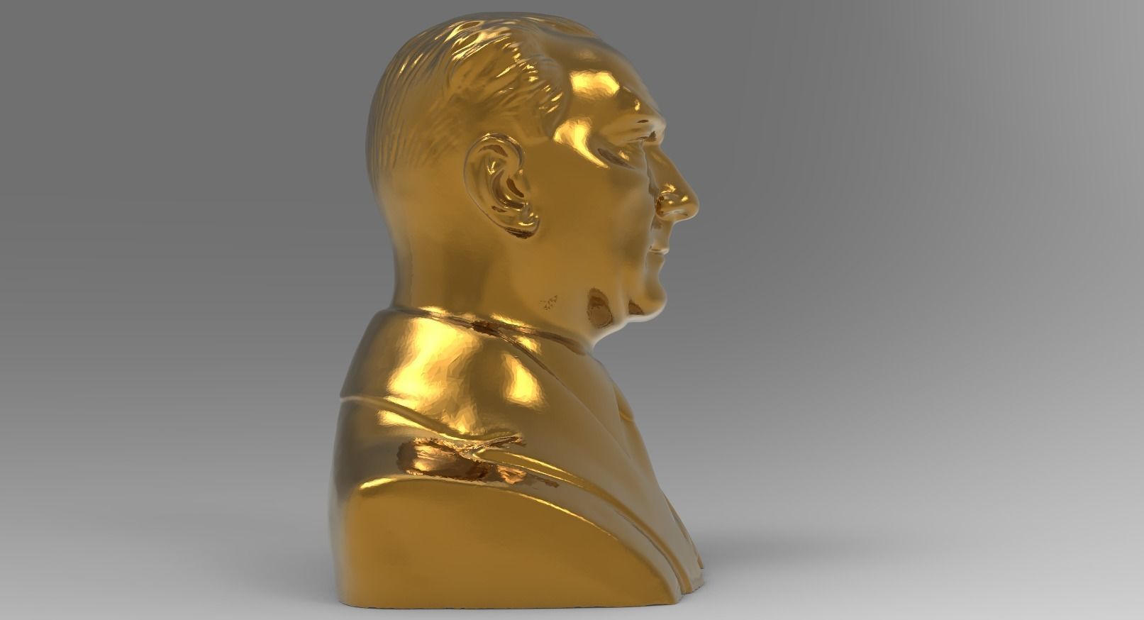 Mustafa Kemal Ataturk Effigy Free low-poly 3D model_5