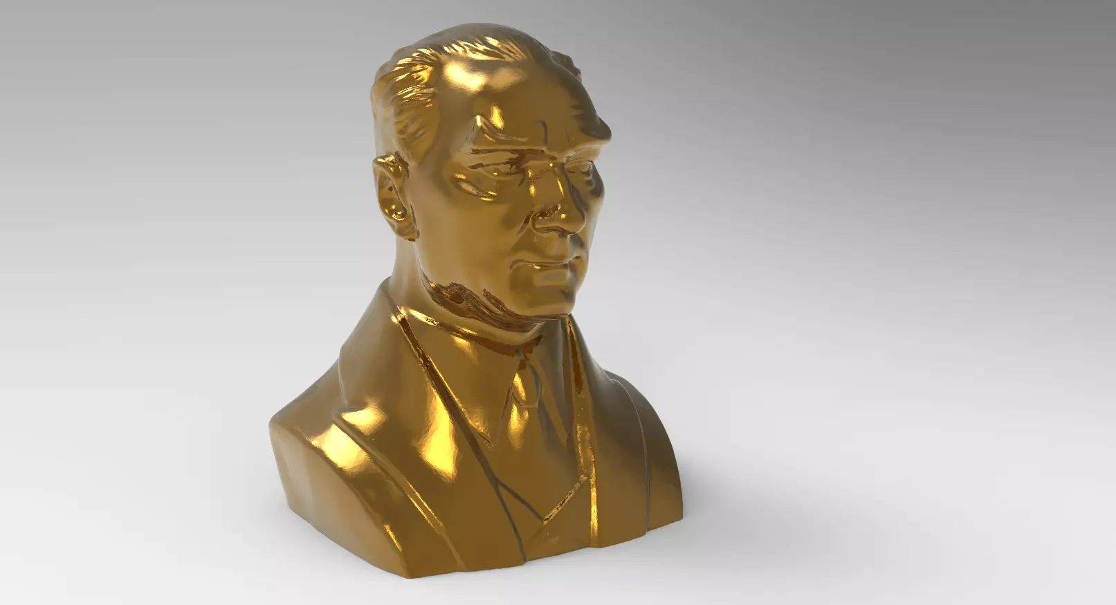 Mustafa Kemal Ataturk Effigy Free low-poly 3D model_0