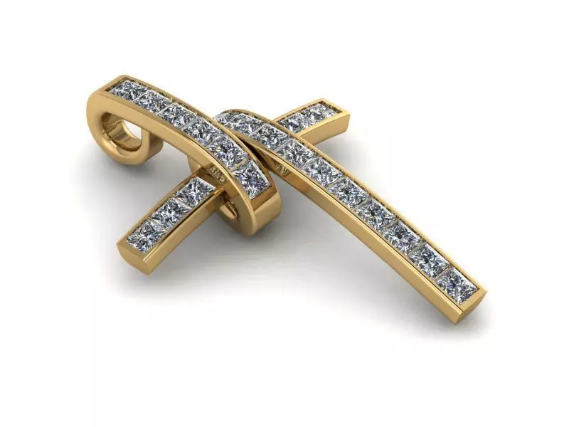 Cross Pendant 287 3D print model_0