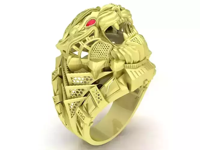 Dragon Head Ring 3D Model for Jewelry Design  307