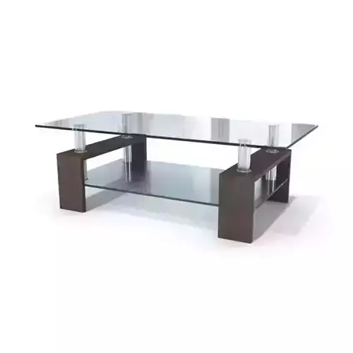Modern Glass Toped Coffee Table