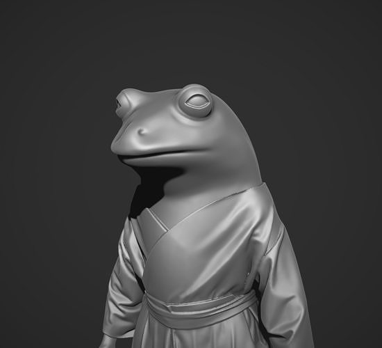 Frog in kimono Free 3D print model