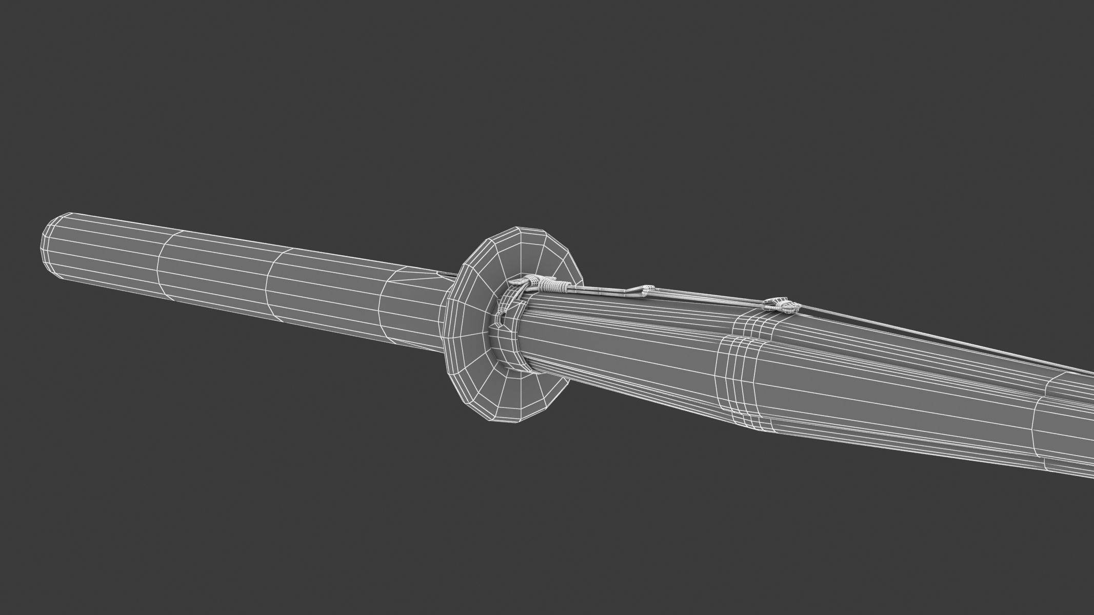 Shinai Sword Low-poly 3D model_16