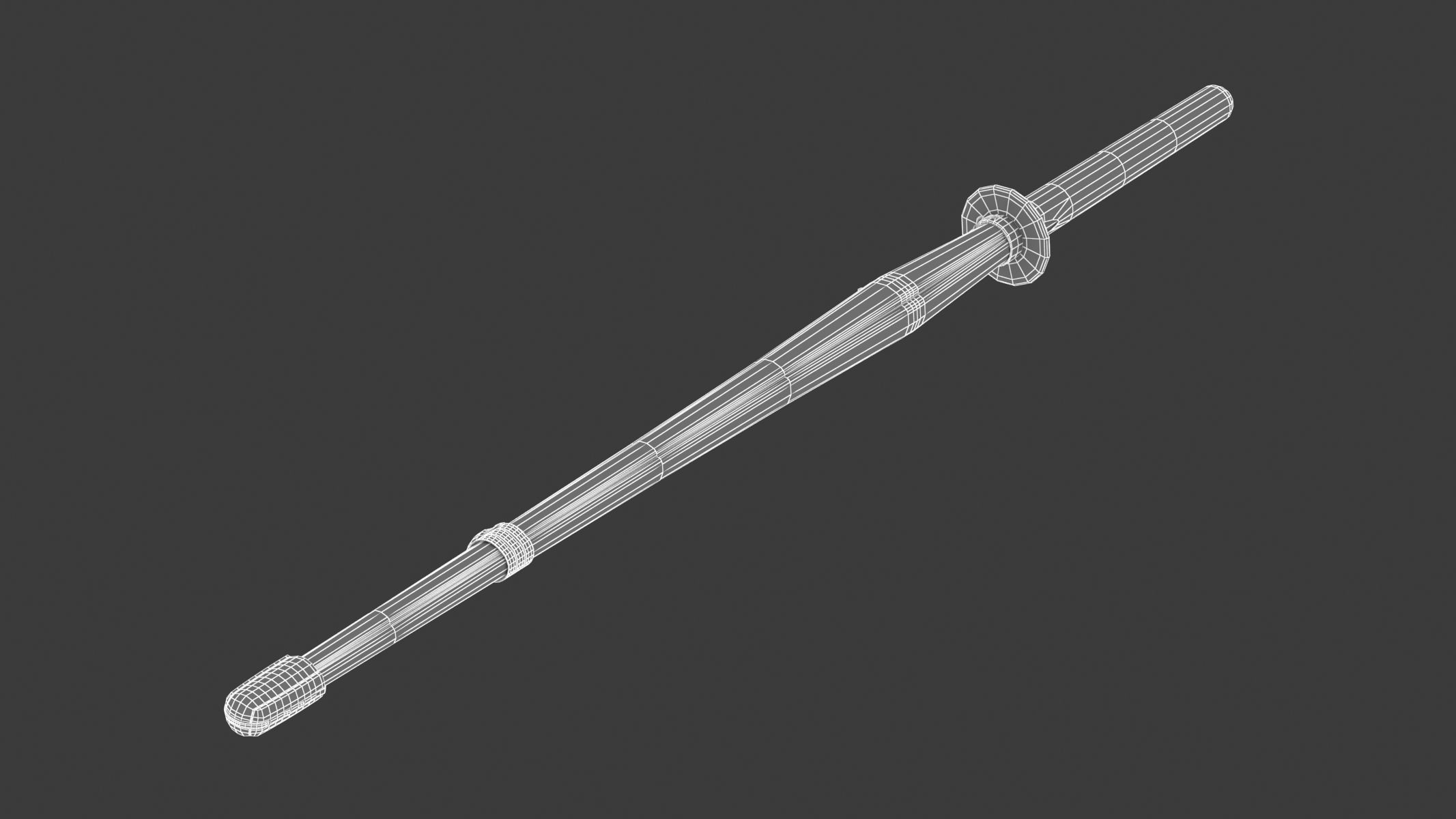Shinai Sword Low-poly 3D model_13