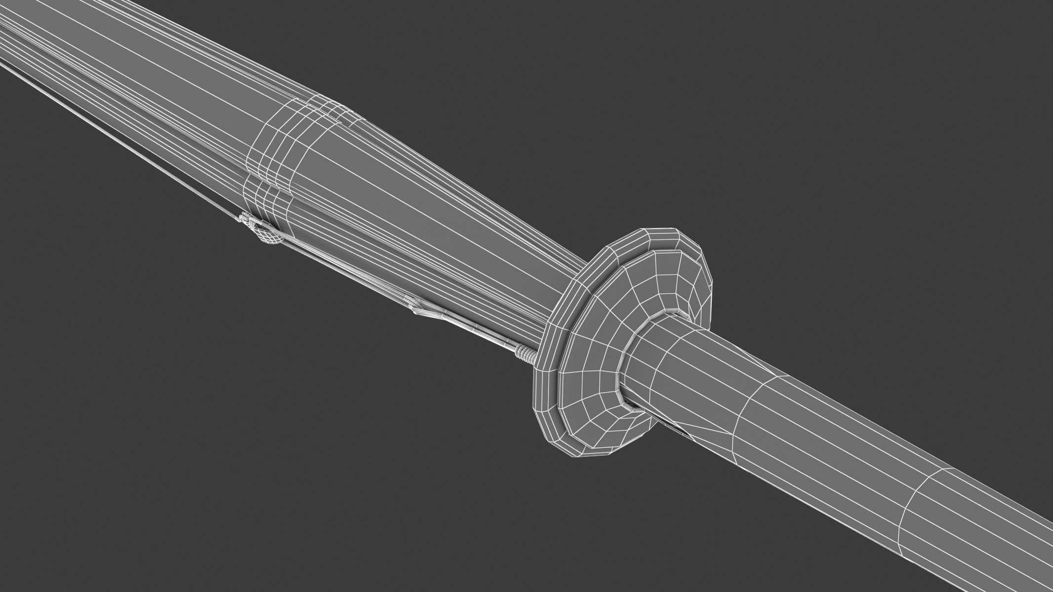 Shinai Sword Low-poly 3D model_19