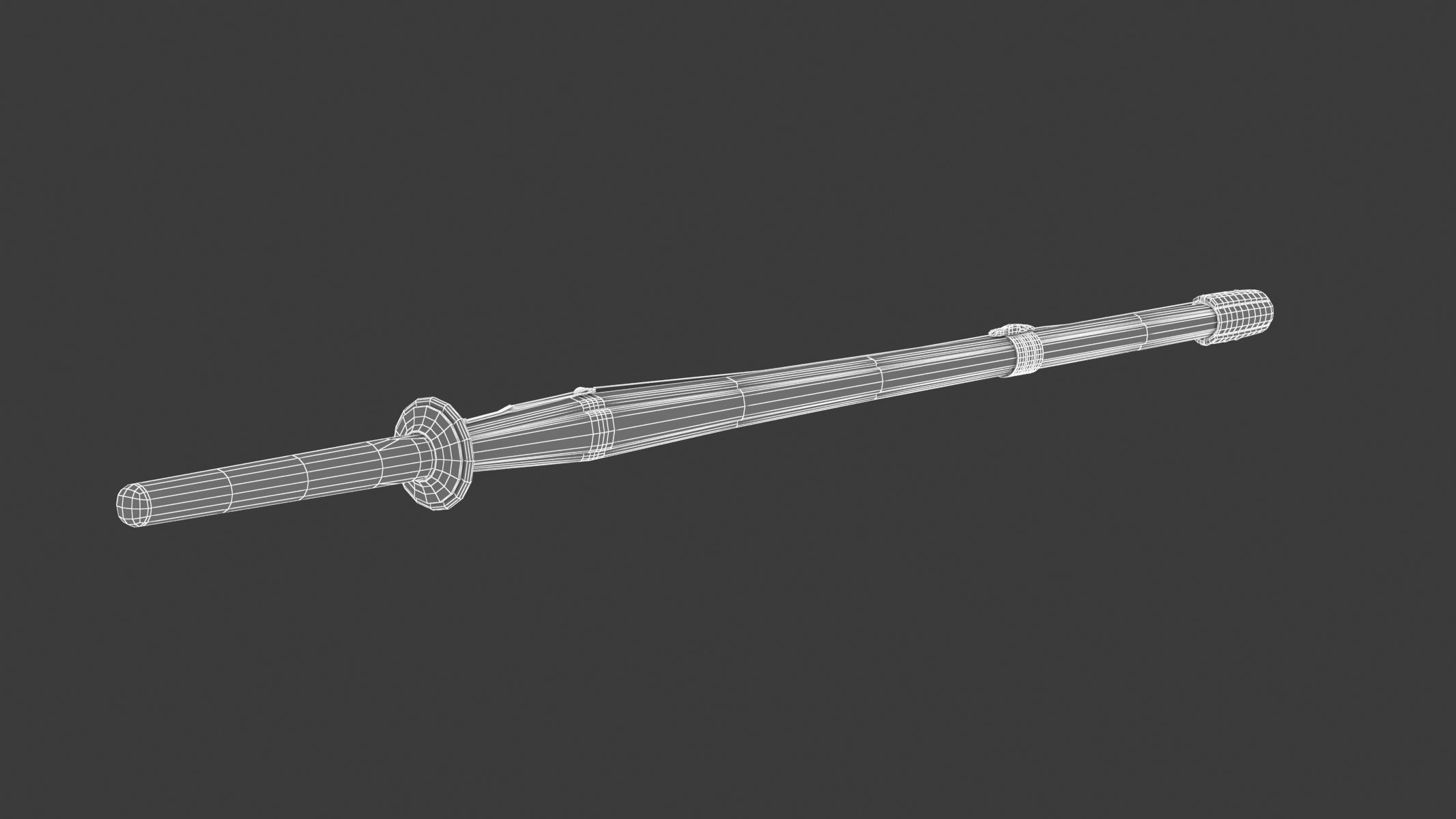 Shinai Sword Low-poly 3D model_12