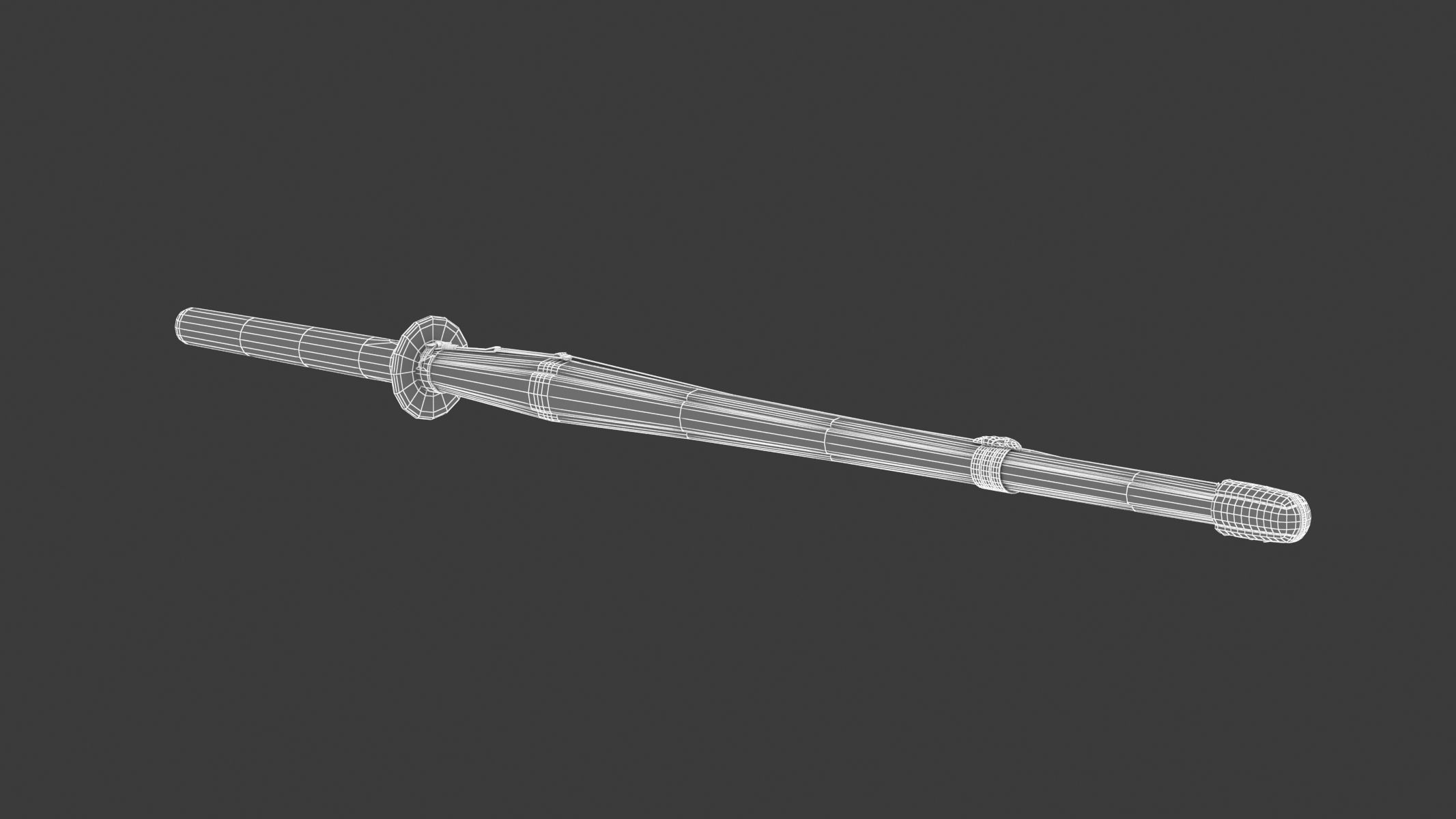 Shinai Sword Low-poly 3D model_11