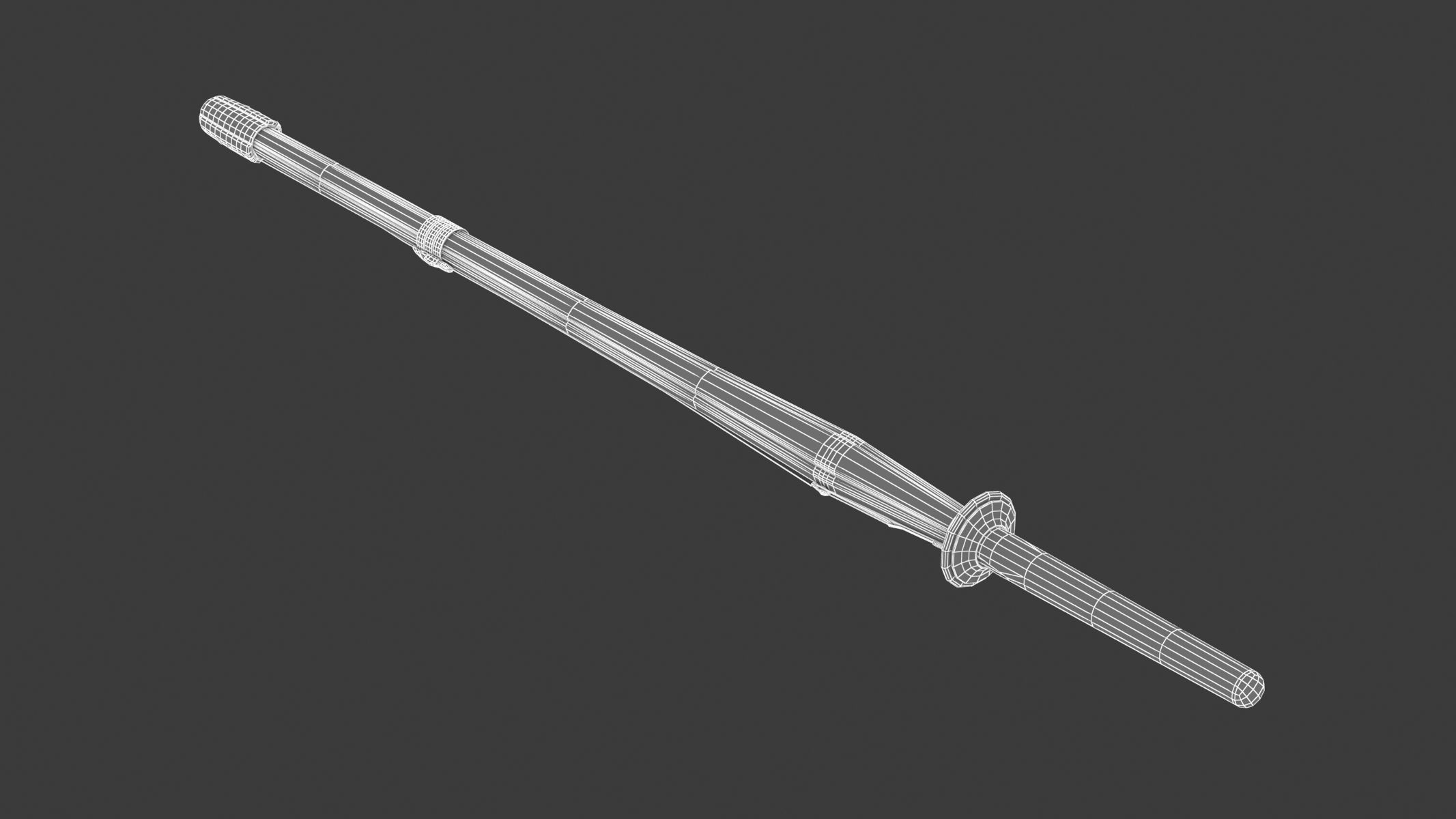 Shinai Sword Low-poly 3D model_14