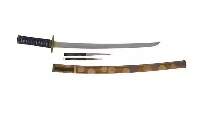 Wakizashi Sword 3D model Wakizashi Sword 3D model