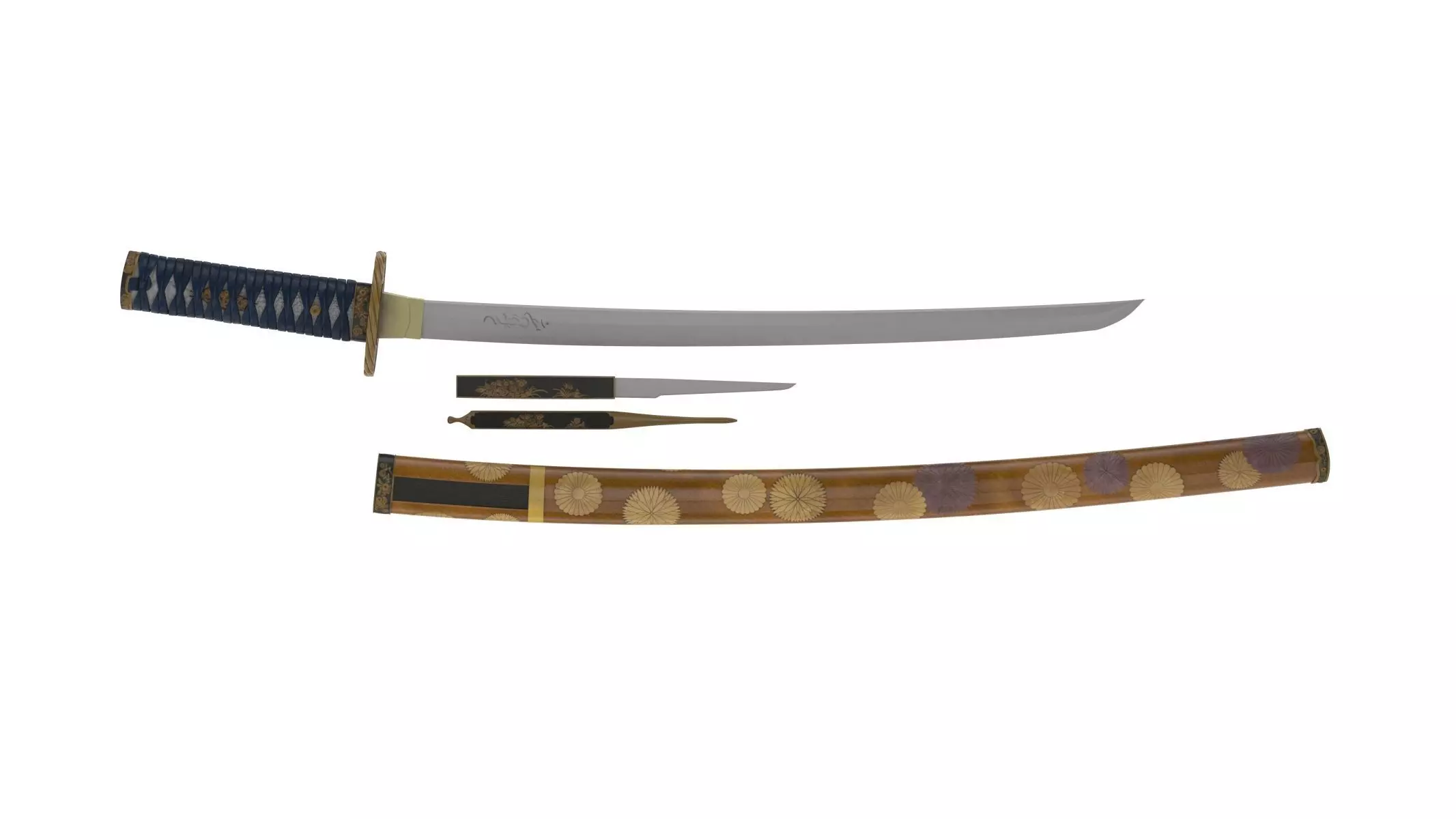 Wakizashi Sword 3D model_0