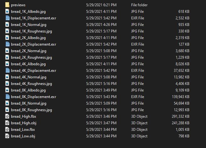 Bread Photorealistic 3D model 3D model_18