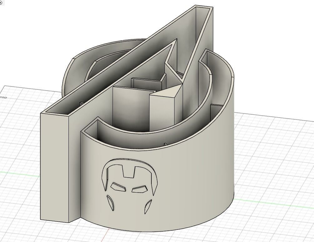 Pen holder 03 Avenger 3D print model_4
