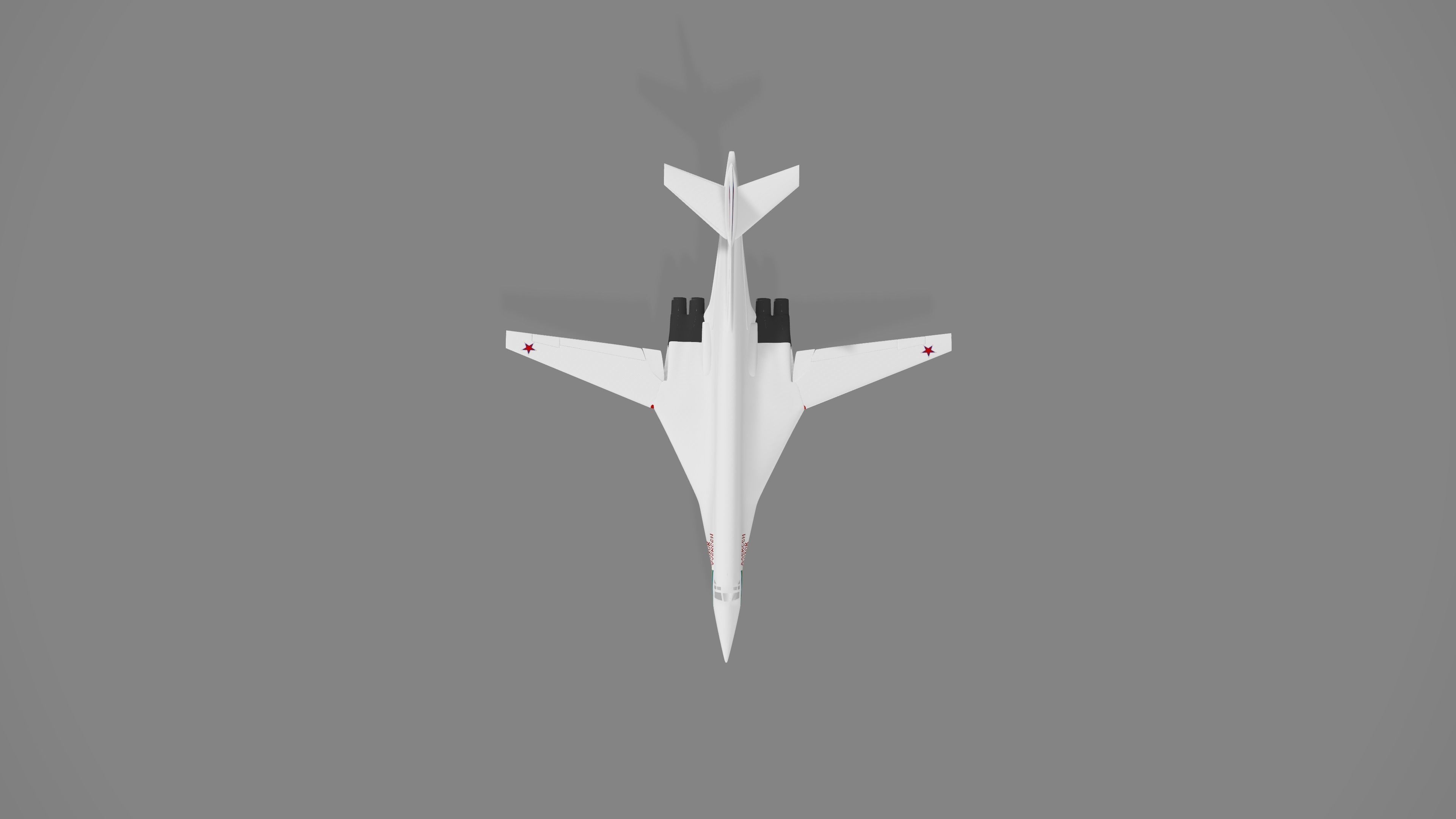 Tu-160 japanese fighter jet Free 3D model_5