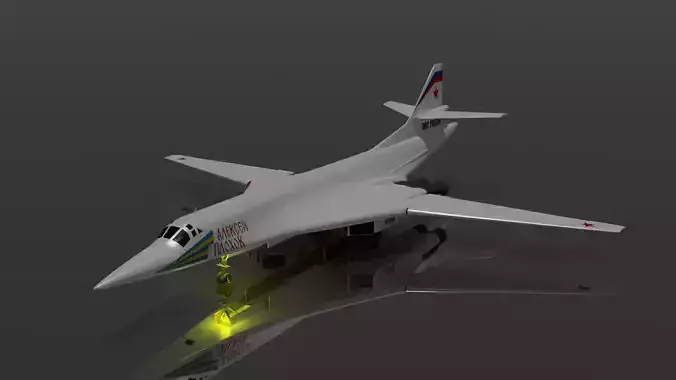 Tu-160 japanese fighter jet Free 3D model
