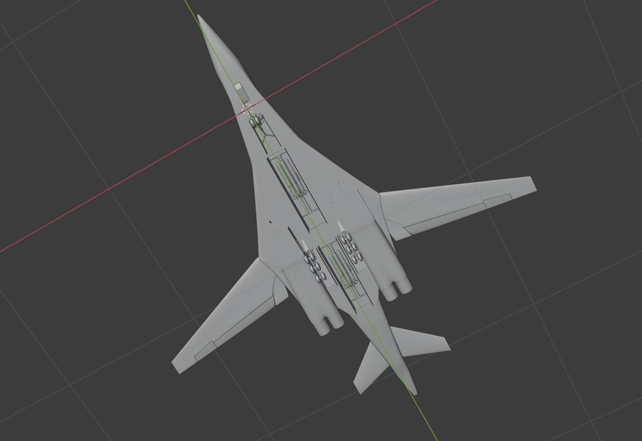 Tu-160 japanese fighter jet Free 3D model_7