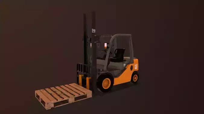 Forklift truck with pallets