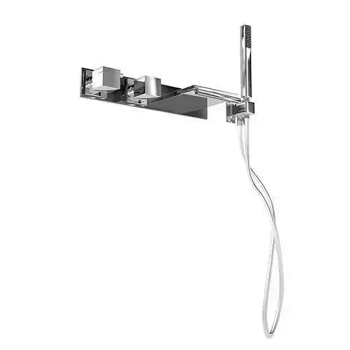 Modern Silver Bath Tap