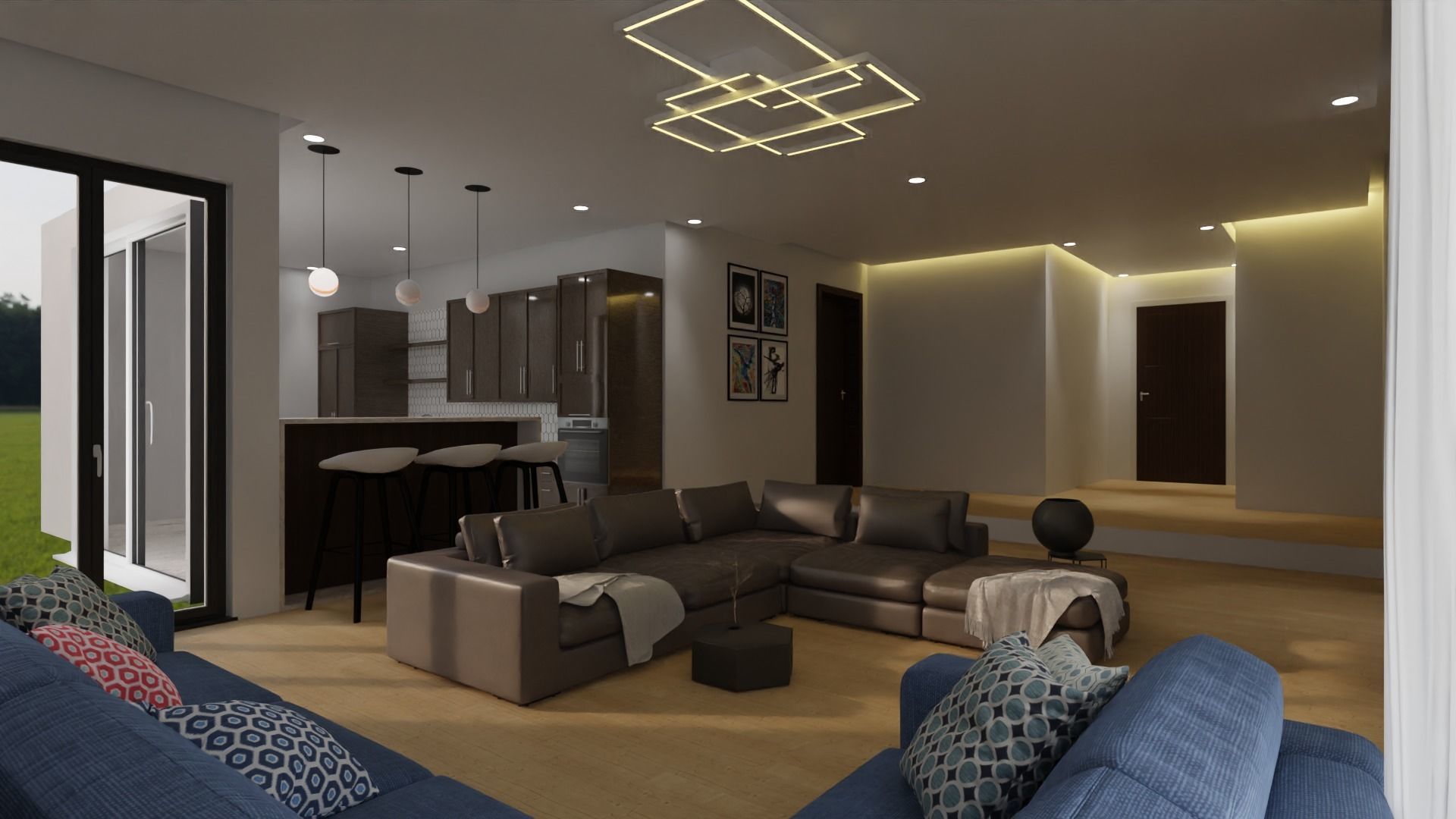 living room Free 3D model_1