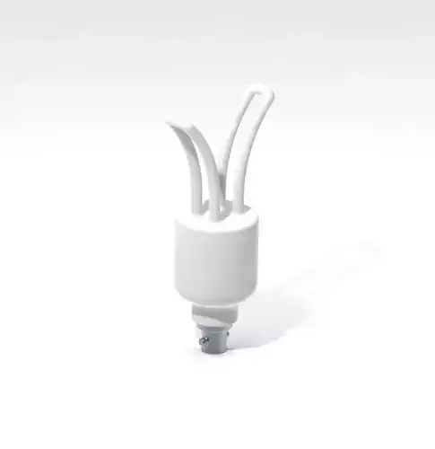 Elegant Flower CFL Bulb 3D print model