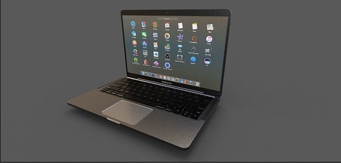 MacBookc Pro Low-poly 3D model