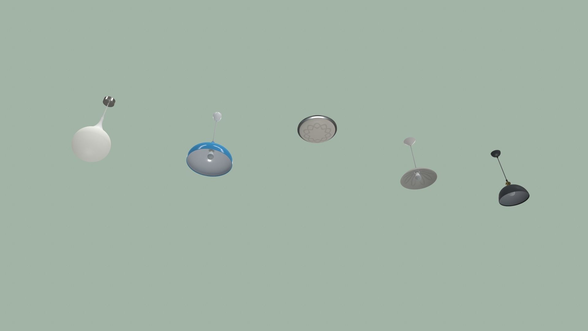 Chandeliers Low-poly 3D model_5