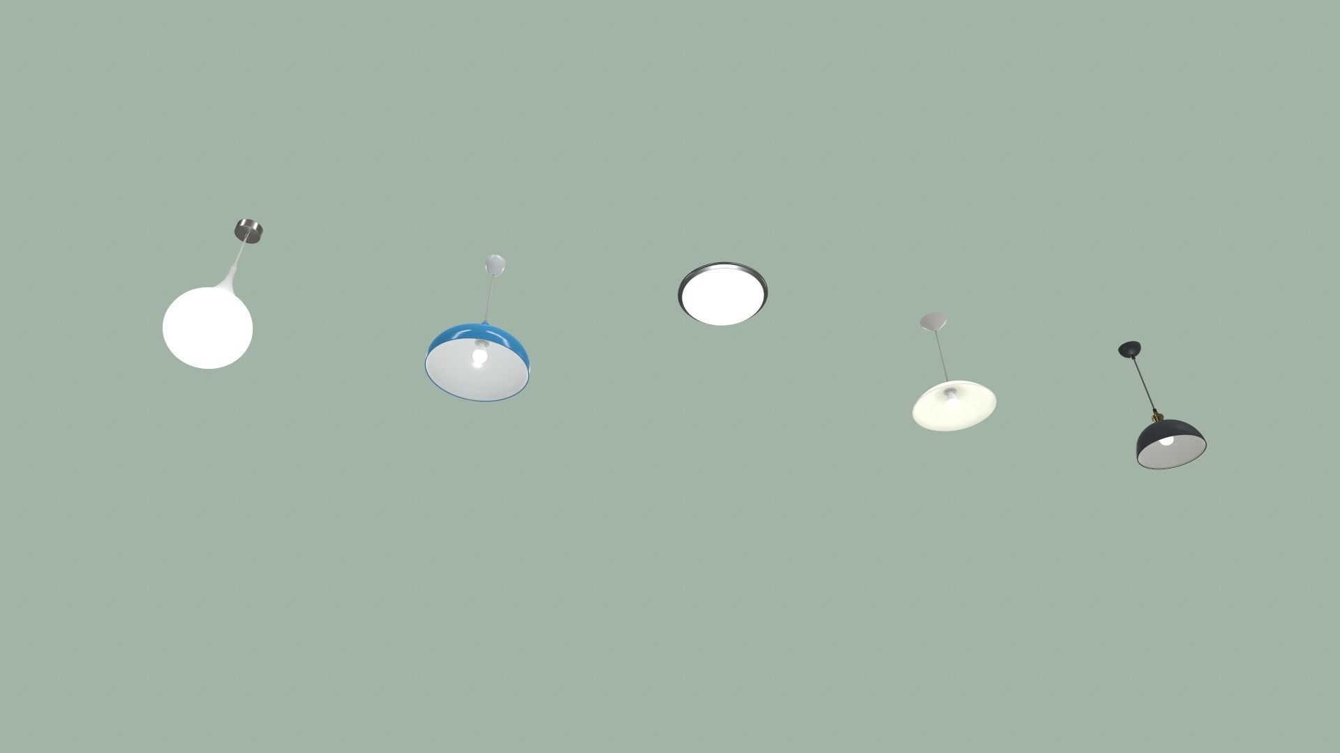 Chandeliers Low-poly 3D model_4