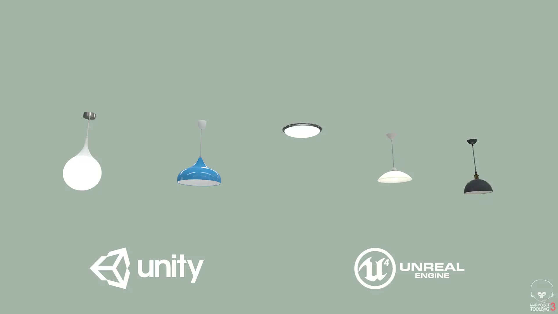 Chandeliers Low-poly 3D model_0