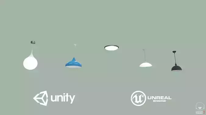 Chandeliers Low-poly 3D model