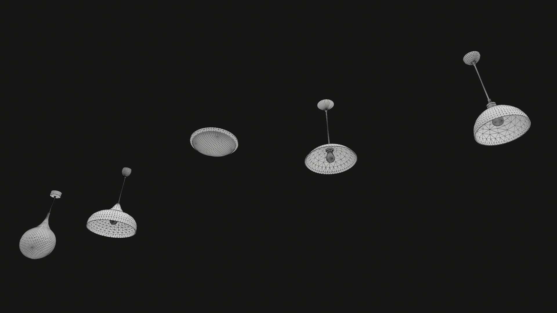 Chandeliers Low-poly 3D model_22