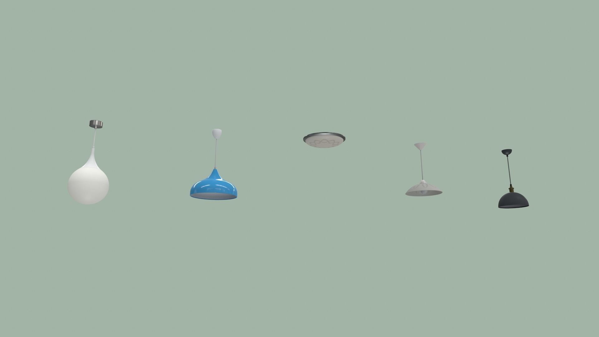 Chandeliers Low-poly 3D model_3
