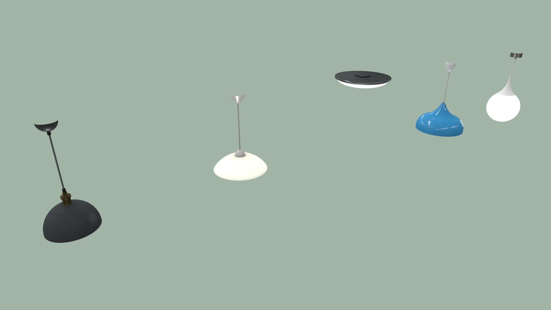 Chandeliers Low-poly 3D model_8