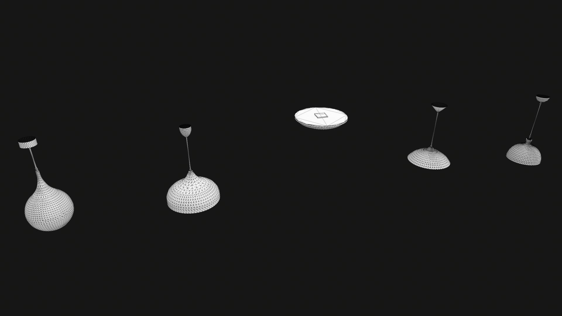Chandeliers Low-poly 3D model_21
