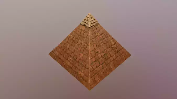 Ancient egyptian pharaohs pyramid Low-poly 3D model