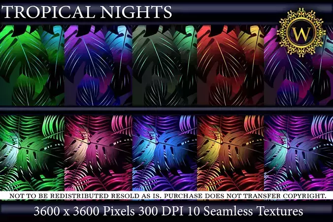 Tropical Night 10 Seamless Textures WONDERWALL