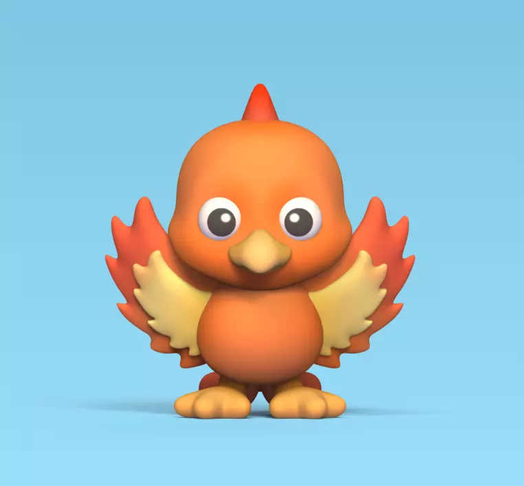 Cute Phoenix 3D print model_0