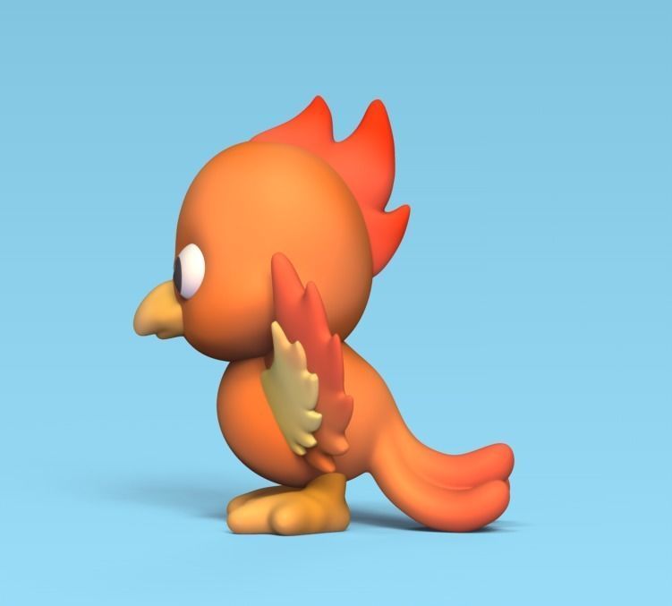 Cute Phoenix 3D print model_1