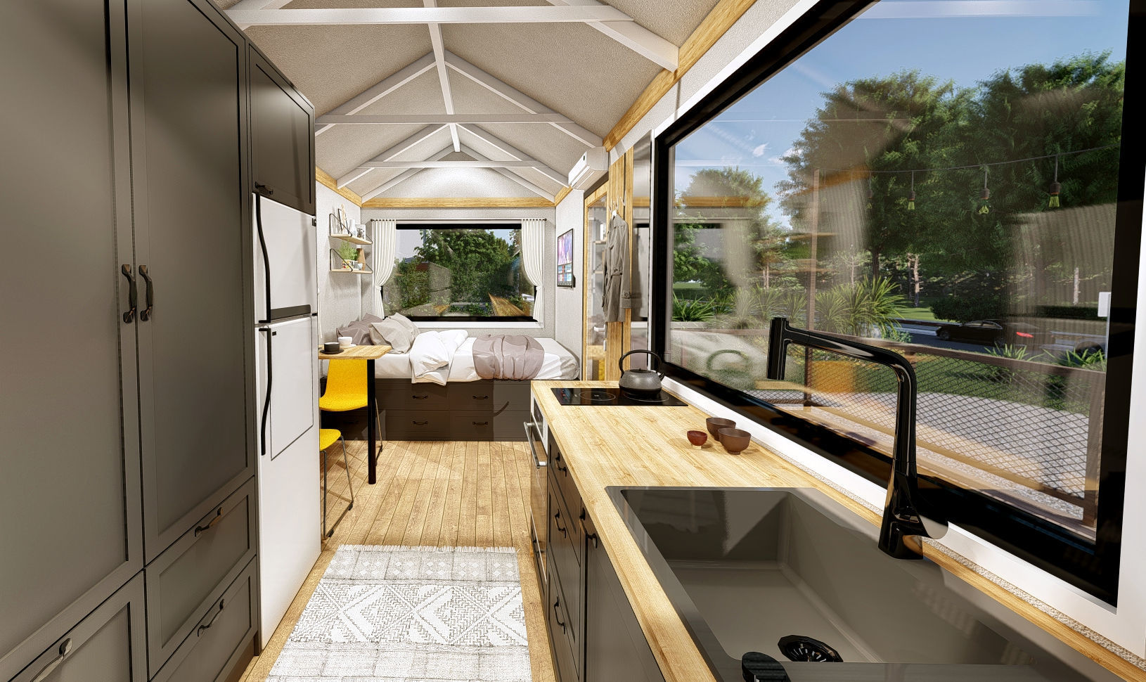 Tiny House TISA on  15m2 3D model_13