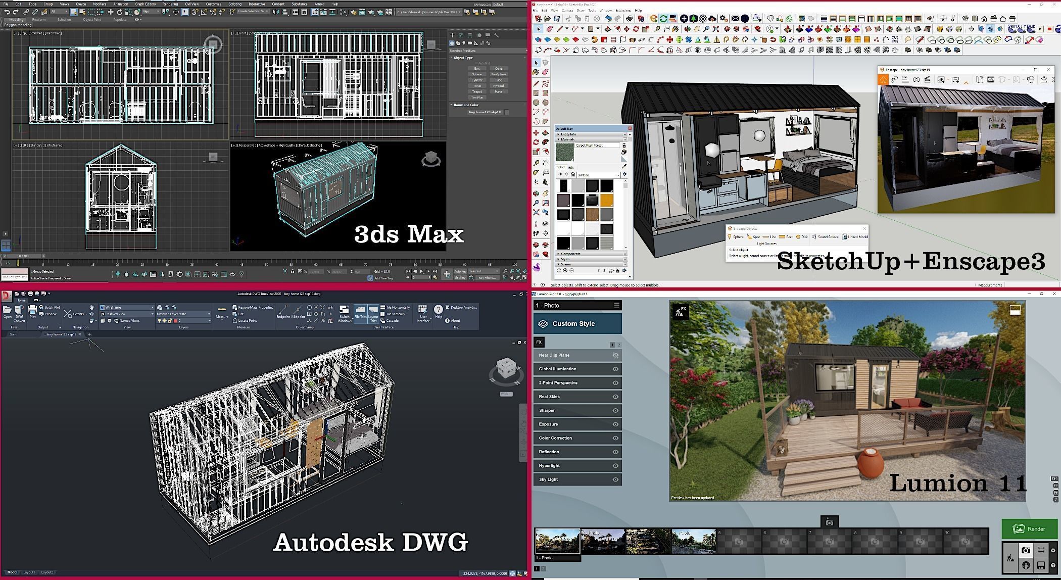Tiny House TISA on  15m2 3D model_16