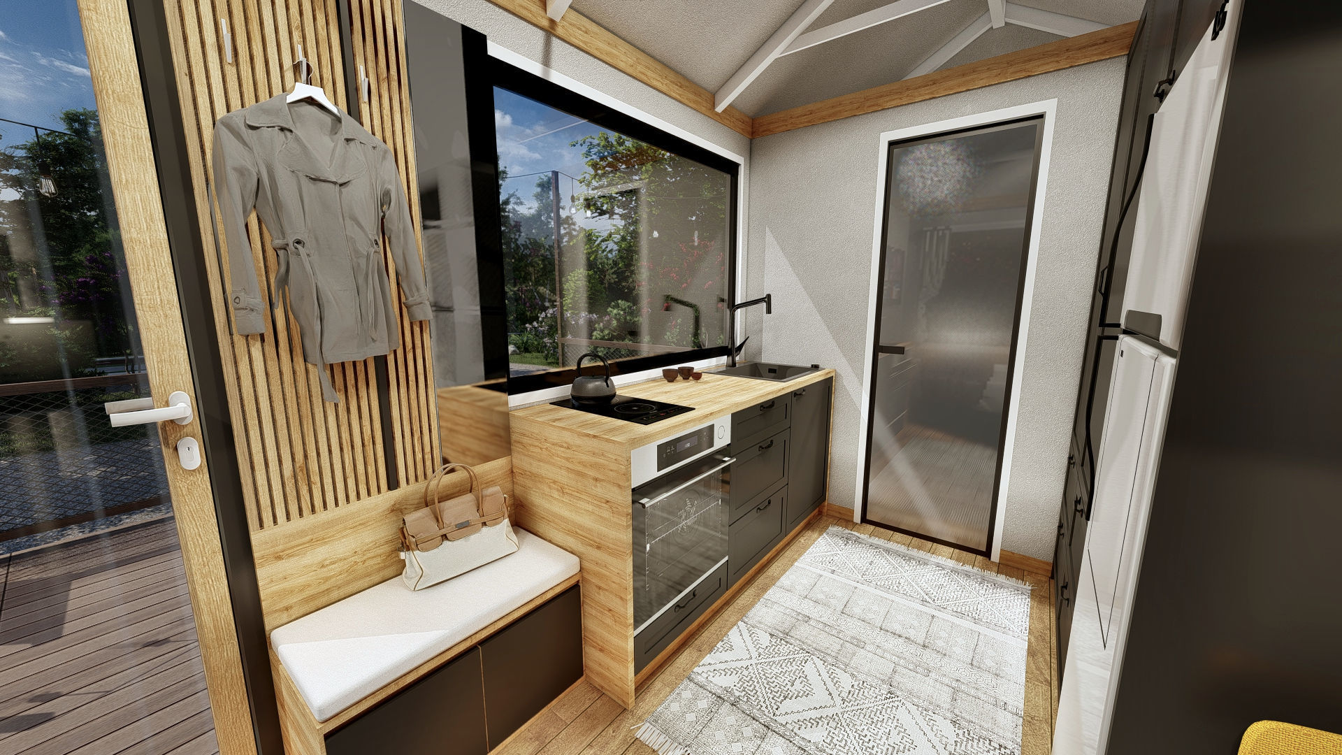 Tiny House TISA on  15m2 3D model_11