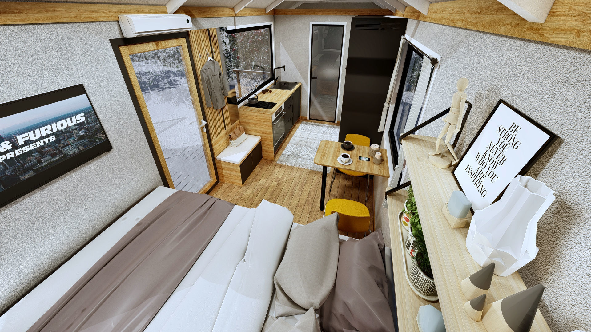 Tiny House TISA on  15m2 3D model_2