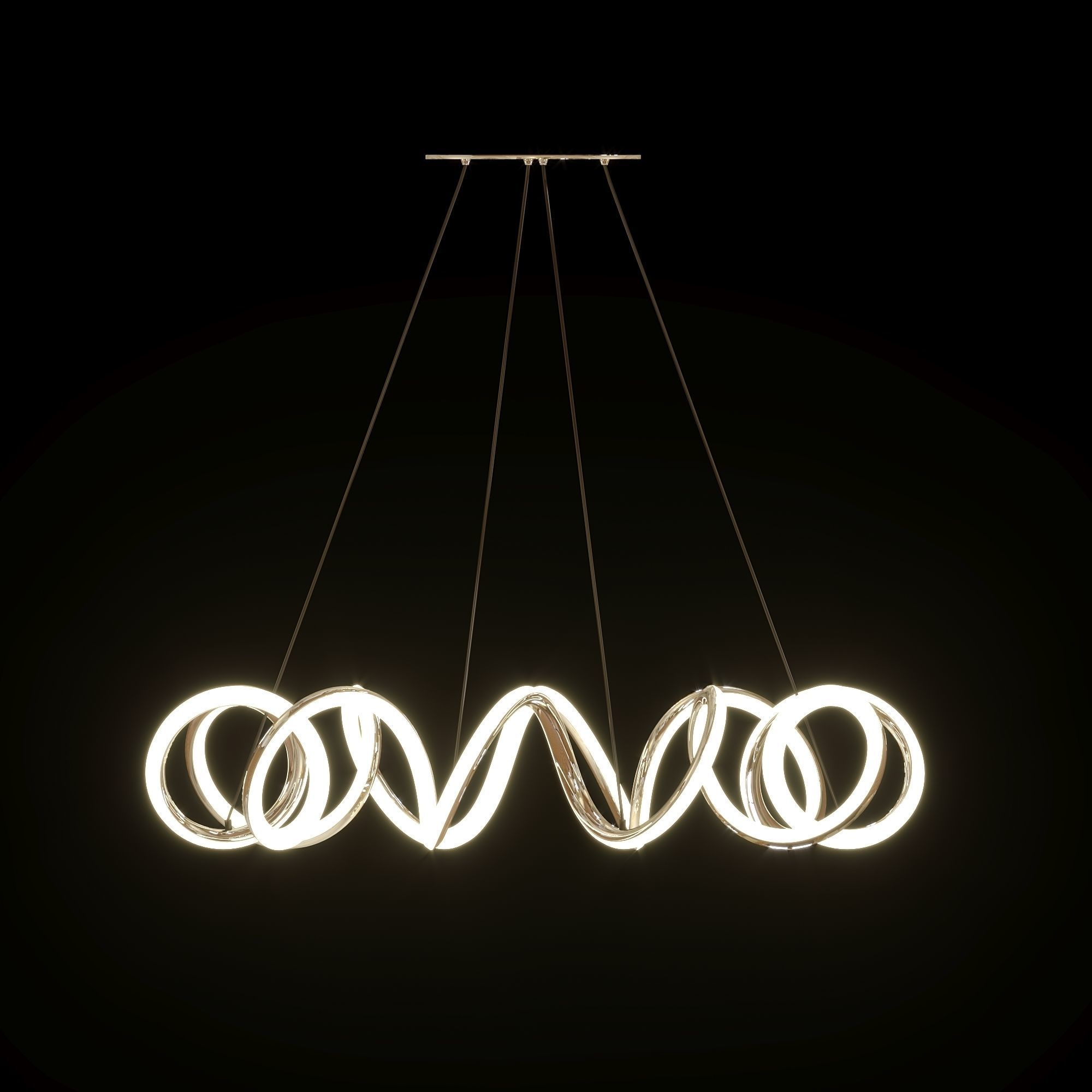 High tech lamp 3D model_1