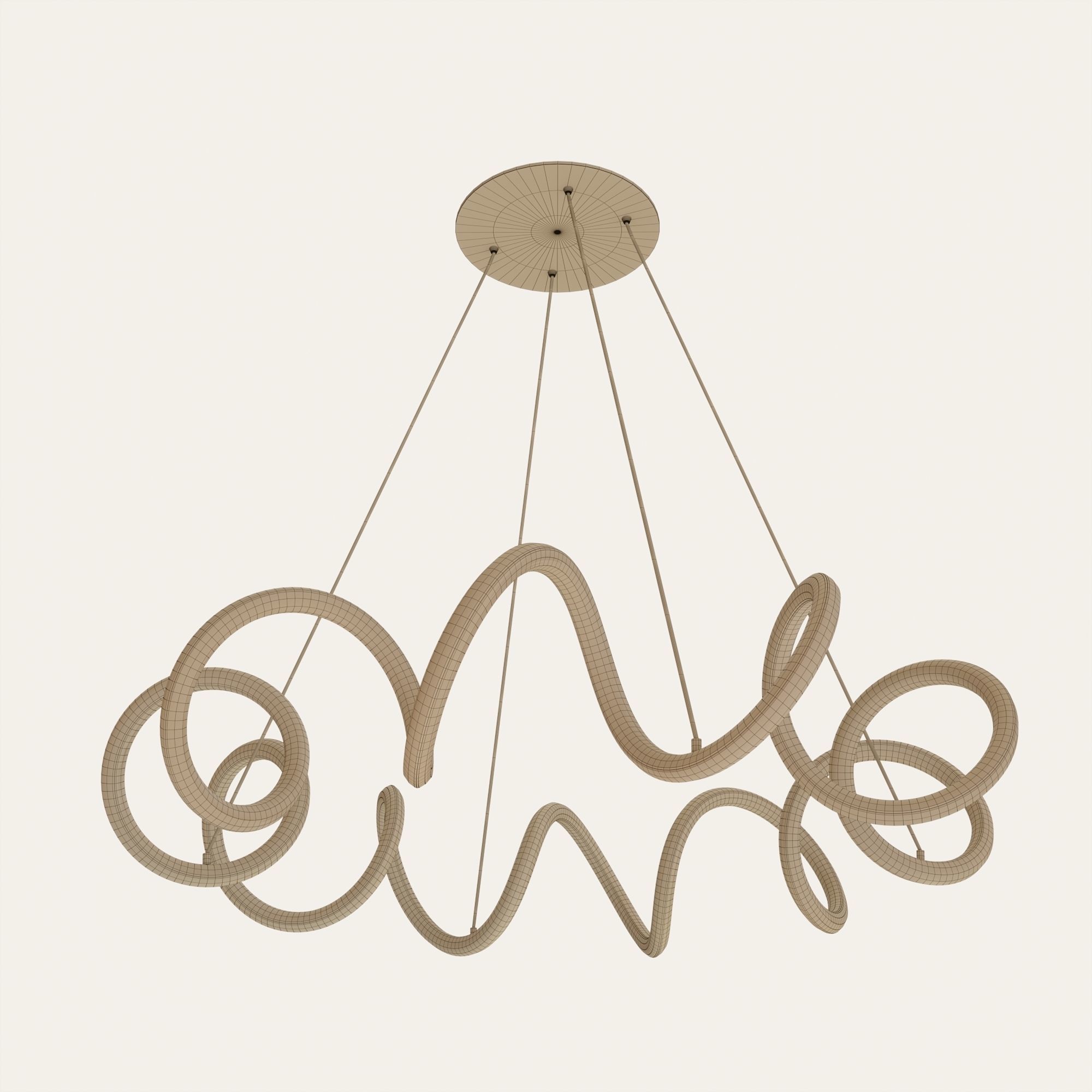 High tech lamp 3D model_3