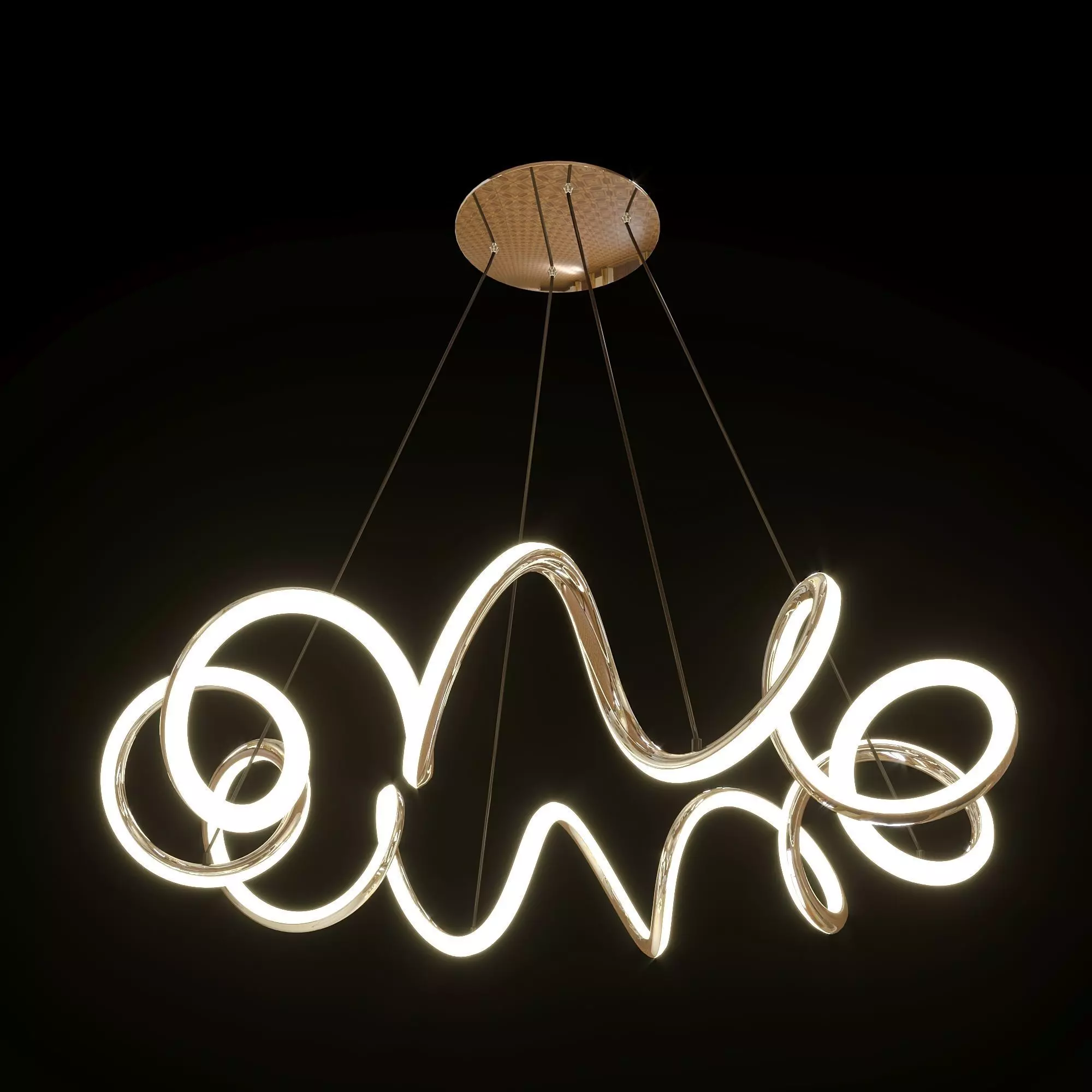 High tech lamp 3D model_0