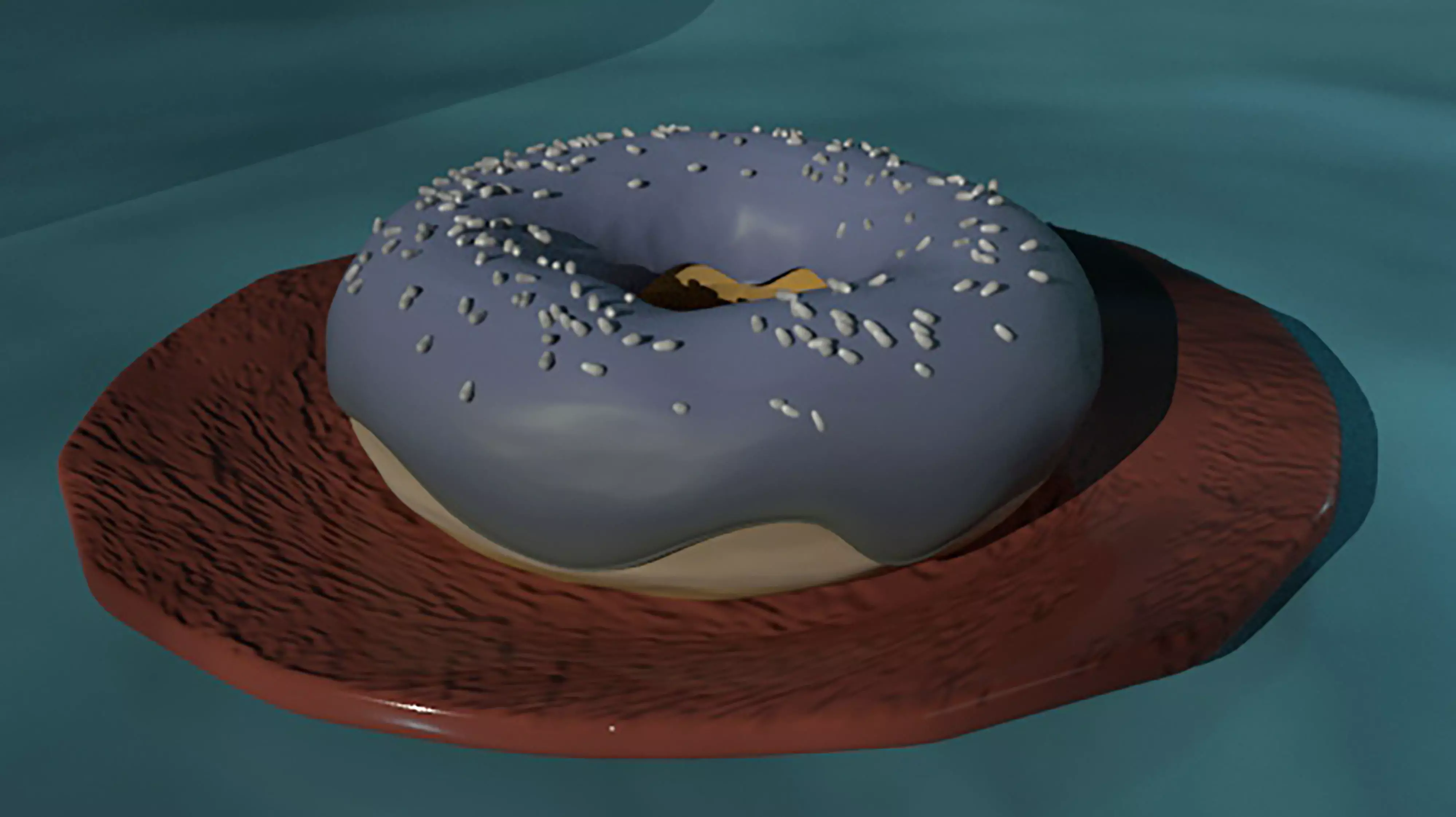 DonutInHAMi donut on plate 3D model